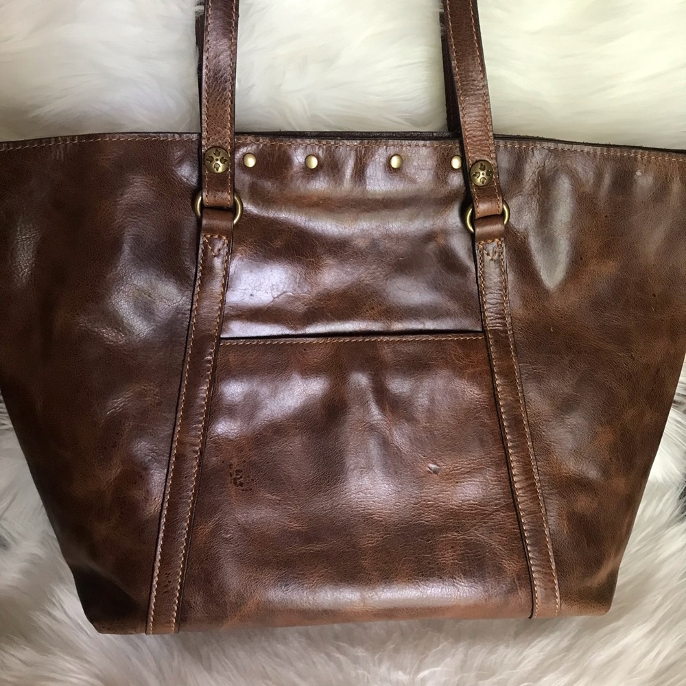 PATRICIA NASH π€ Benvenuto Leather Tote Distressed Cognac - Picture 6 of 15